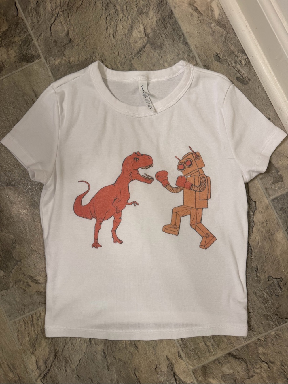 Baby Tee Red Dino VS Robot